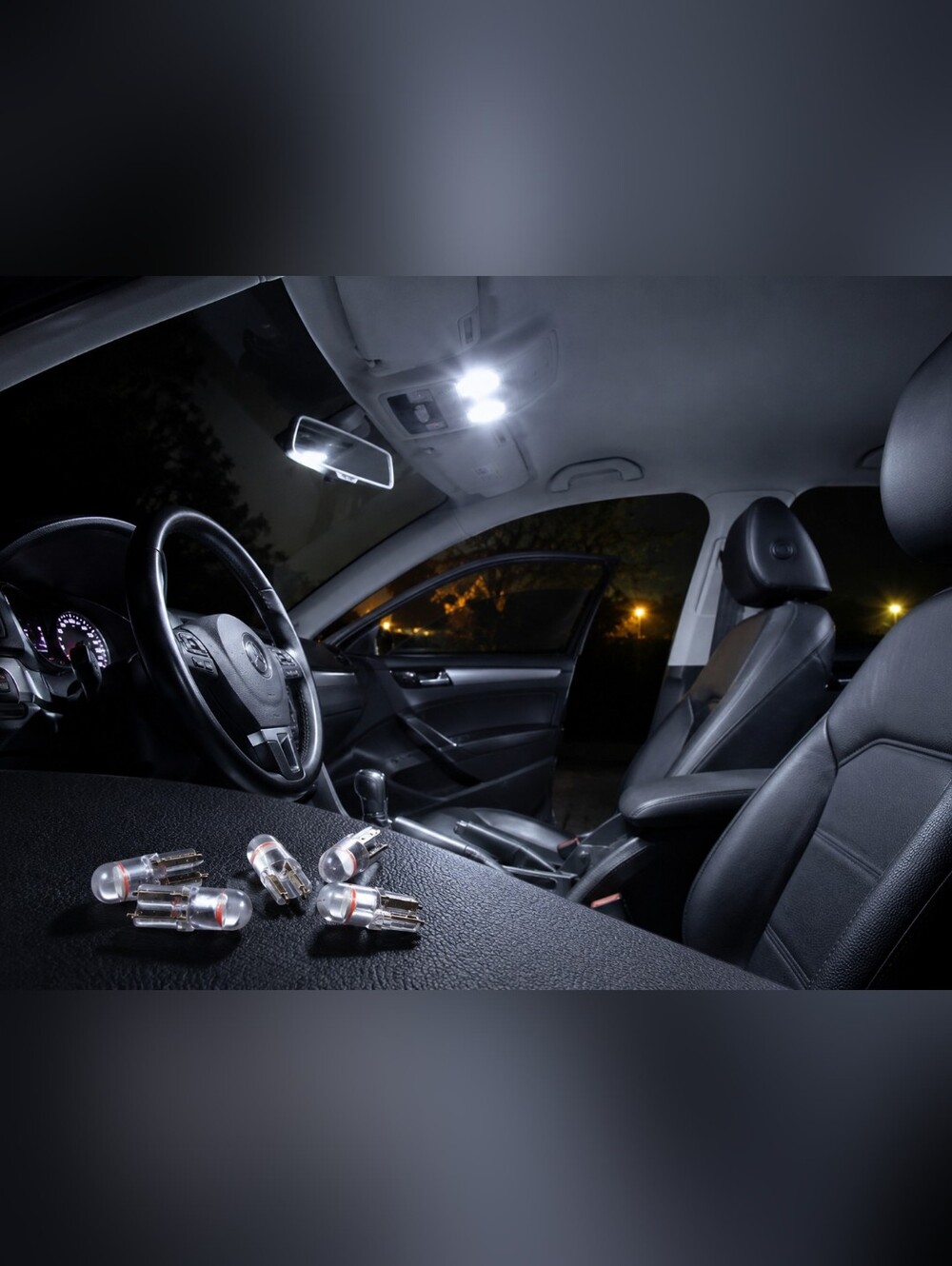50PCS T10 W5W LED Bulbs 6000K White Canbus Wedge Light 168 194 192 License Plate